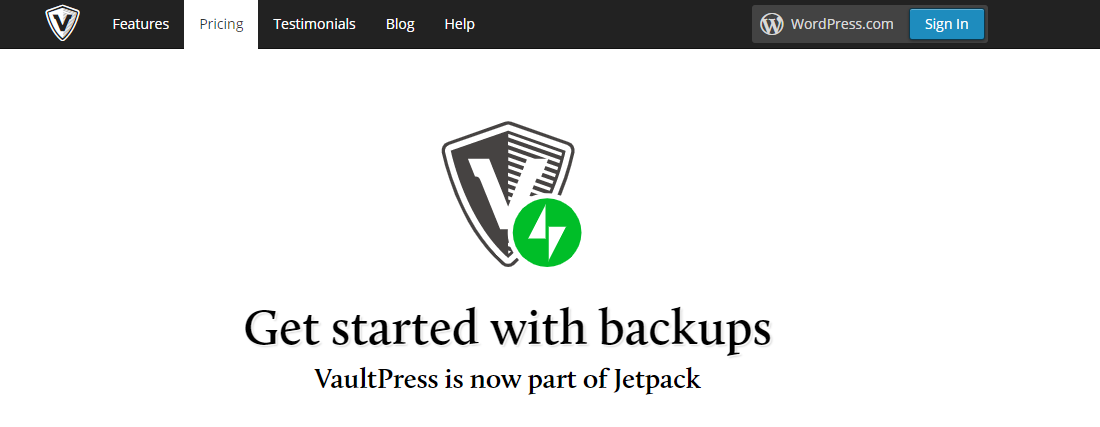 10. Jetpack Backup (formerly VaultPress)