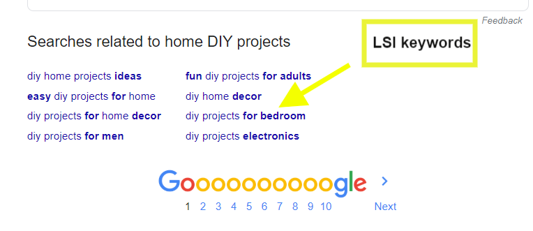 Add LSI keywords