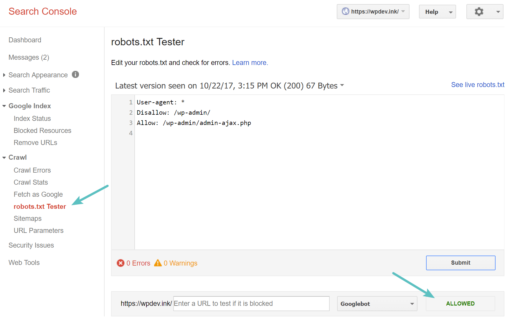 Step 7: Check your site’s robots.txt file