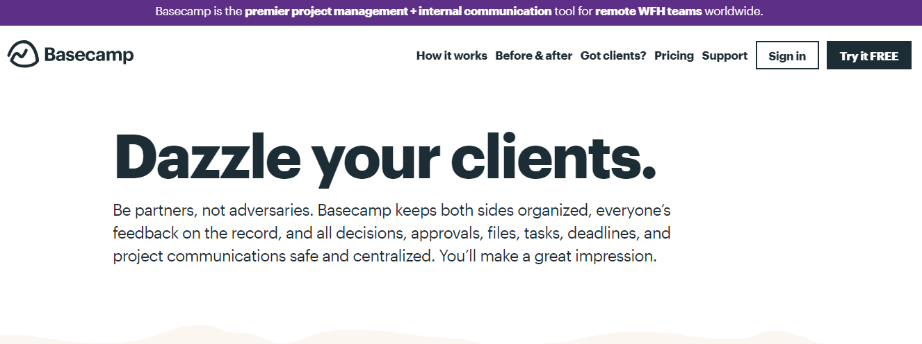 4. A Basecamp está do teu lado