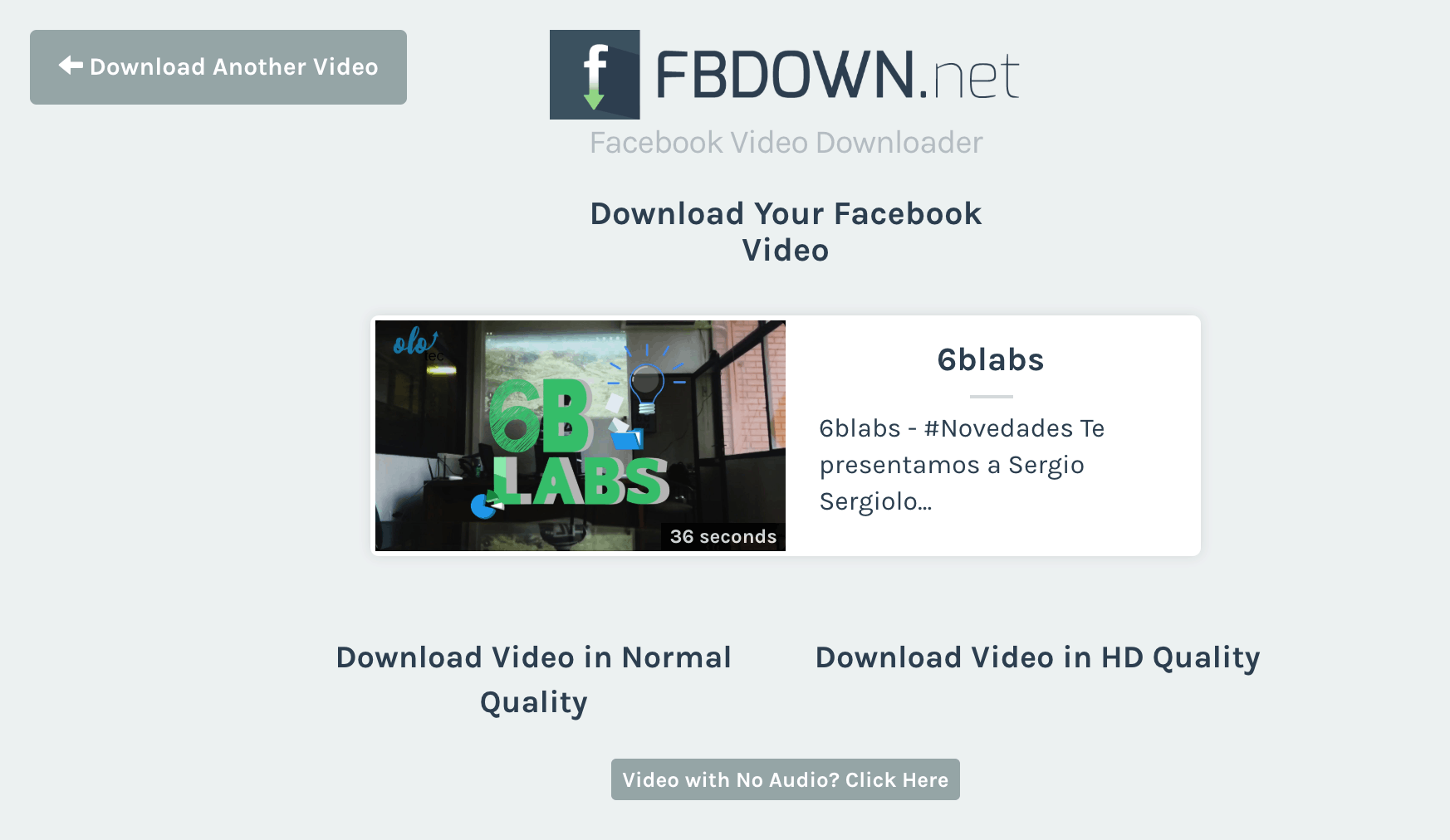 FBdown net वीडियो डाउनलोडर
