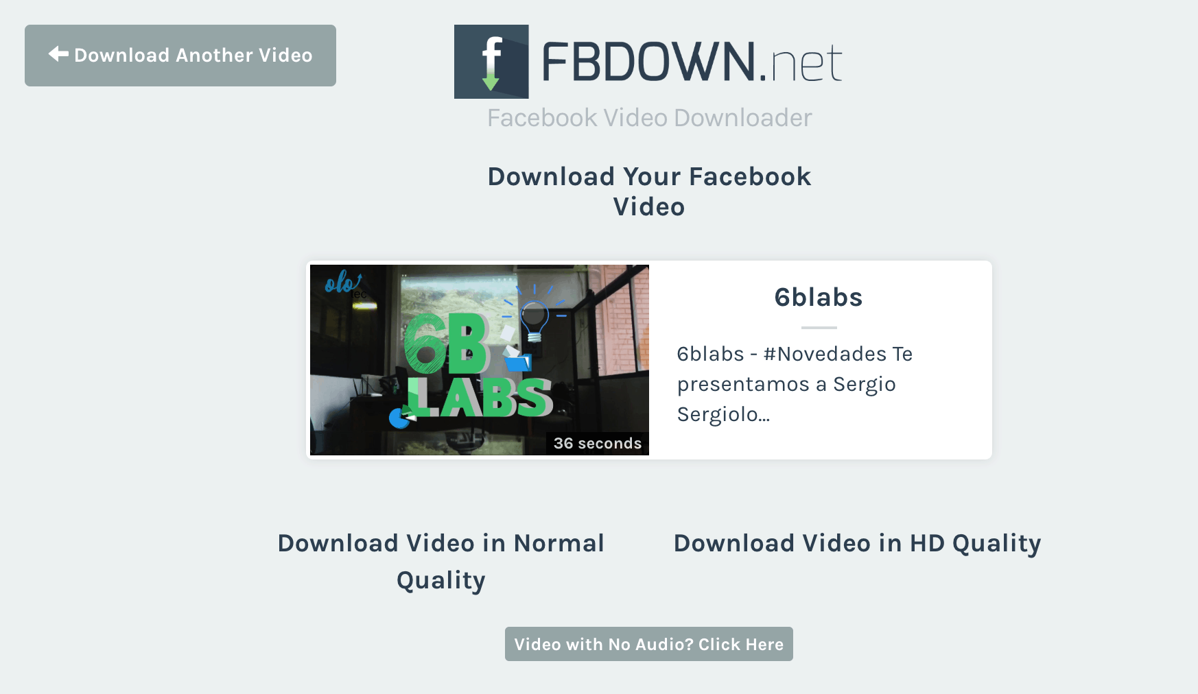 FBdown नेट वीडियो डाउनलोडर
