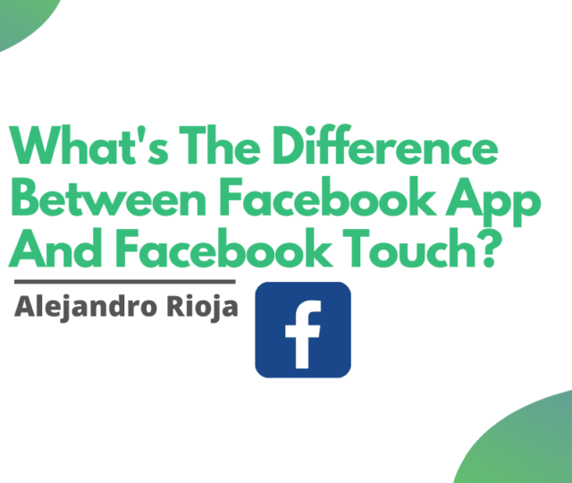 Facebook app and touch